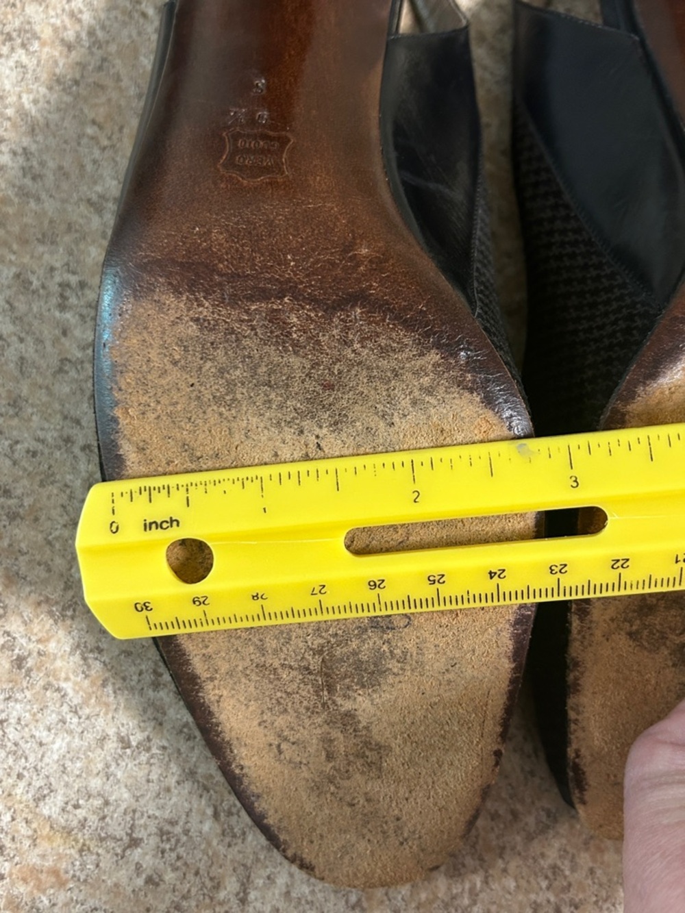 Vintage Bruno Magli black slingback heels size 9.5 - Picture 15 of 17